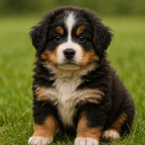 Puppy with a soft Mini Bernese Mountain Dog Coat